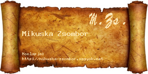 Mikuska Zsombor névjegykártya