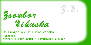 zsombor mikuska business card